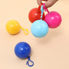 1-5PCS Mini Portable Raincoats Ball Colorful Disposable Thicken Rain Ponchos Emergency Waterproof Rainwear Cape Keyring Balls
