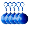 1-5PCS Mini Portable Raincoats Ball Colorful Disposable Thicken Rain Ponchos Emergency Waterproof Rainwear Cape Keyring Balls