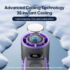 Outdoor Foldable Portable Handheld Fan Mini Cooling Rechargeable 3600Mah 100-Level Free Control High Speed Turbo Fan