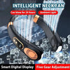 8000Mah USB Hanging Neck Fan Portable Bladeless Mini Rechargeable Mute LED Digital Display Electric Air Cooler Handheld