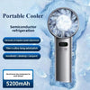 8000Mah USB Hanging Neck Fan Portable Bladeless Mini Rechargeable Mute LED Digital Display Electric Air Cooler Handheld