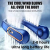 8000Mah USB Hanging Neck Fan Portable Bladeless Mini Rechargeable Mute LED Digital Display Electric Air Cooler Handheld